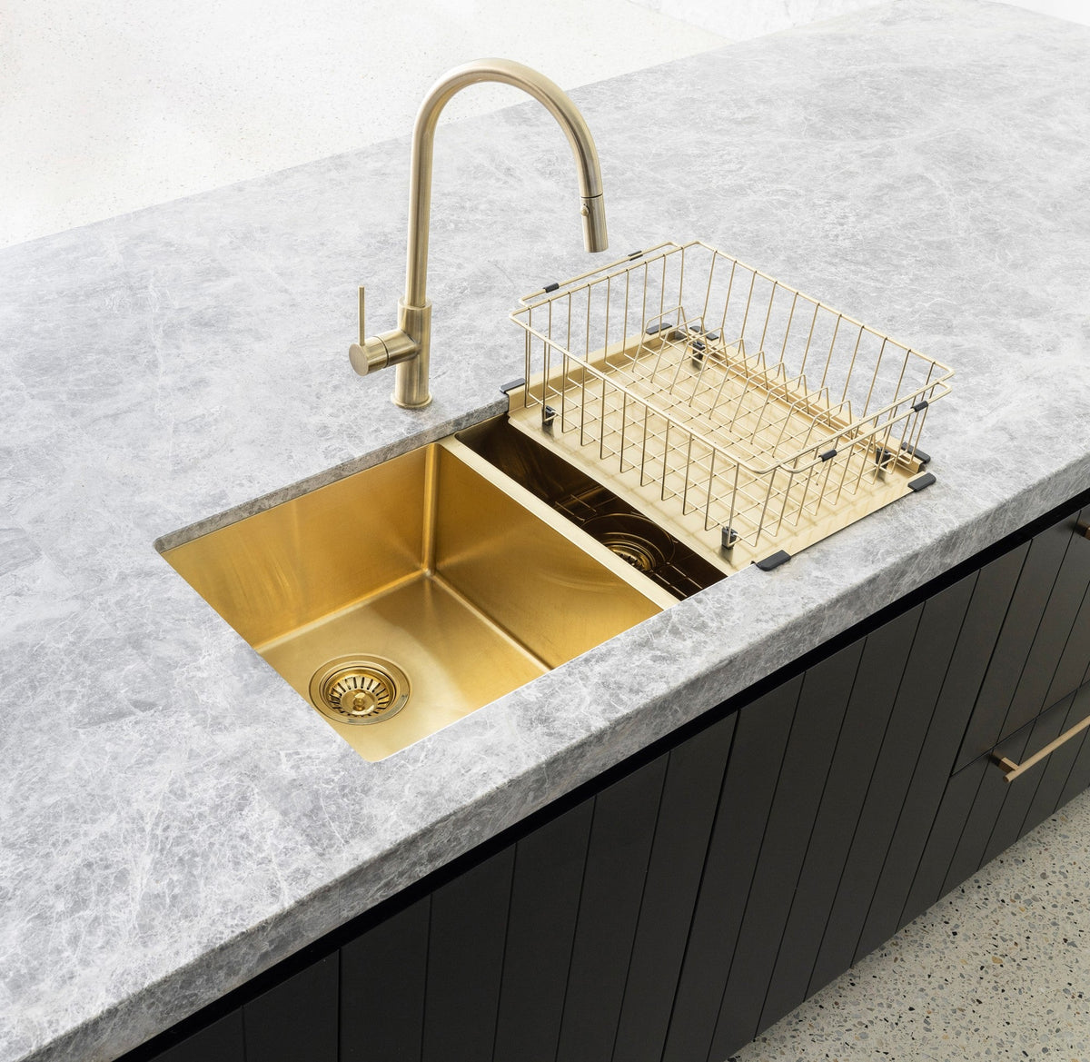 Lavello Dish Rack - PVD Brushed Bronze Gold