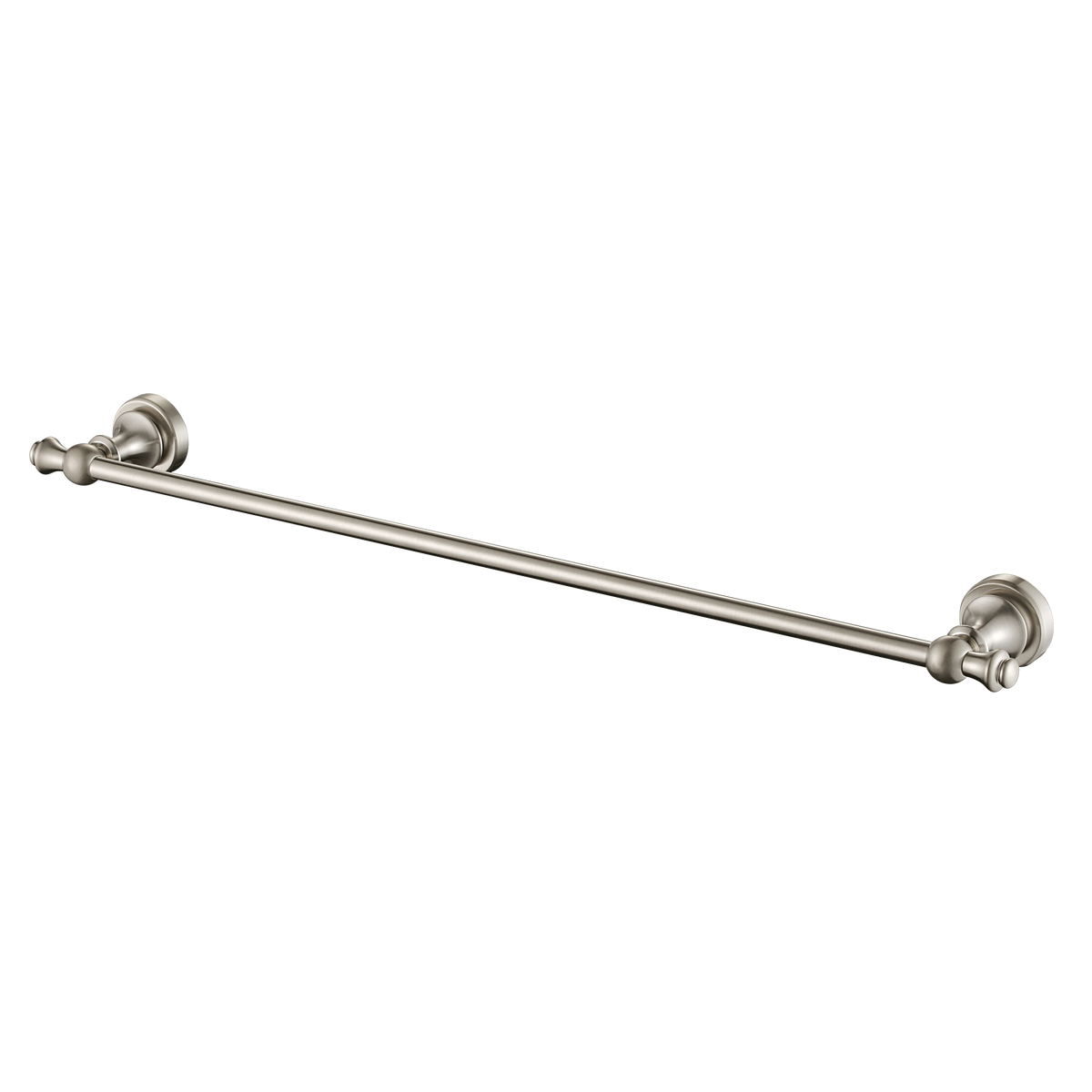 Medoc Single Towel Rail 600mm - Brushed Nickel (MED24BN)