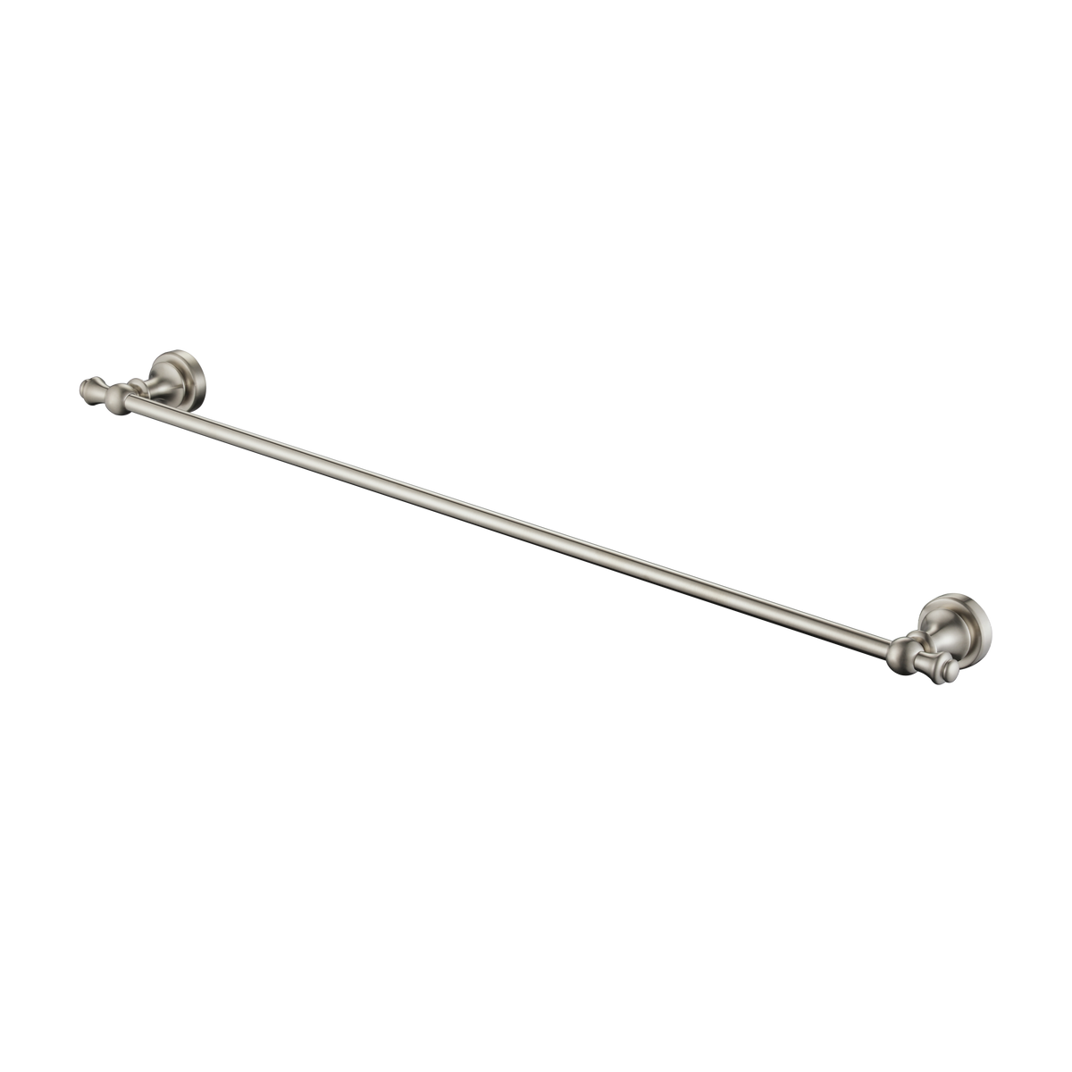 Medoc Single Towel Rail 750mm - Brushed Nickel (MED36BN)