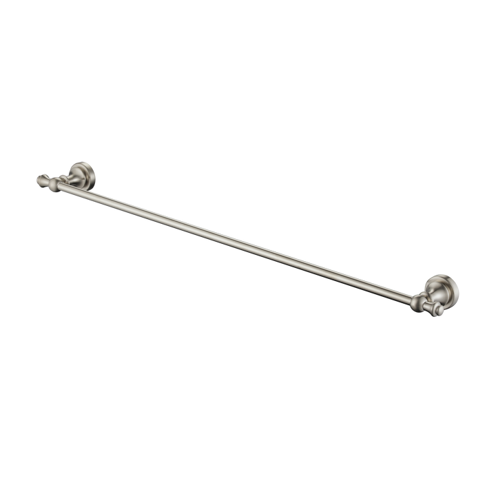 Medoc Single Towel Rail 750mm - Brushed Nickel (MED36BN)