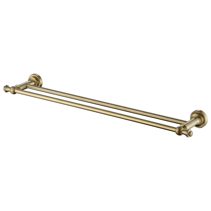 Medoc Double Towel Rail 600mm - Brushed Bronze (MED48BM)