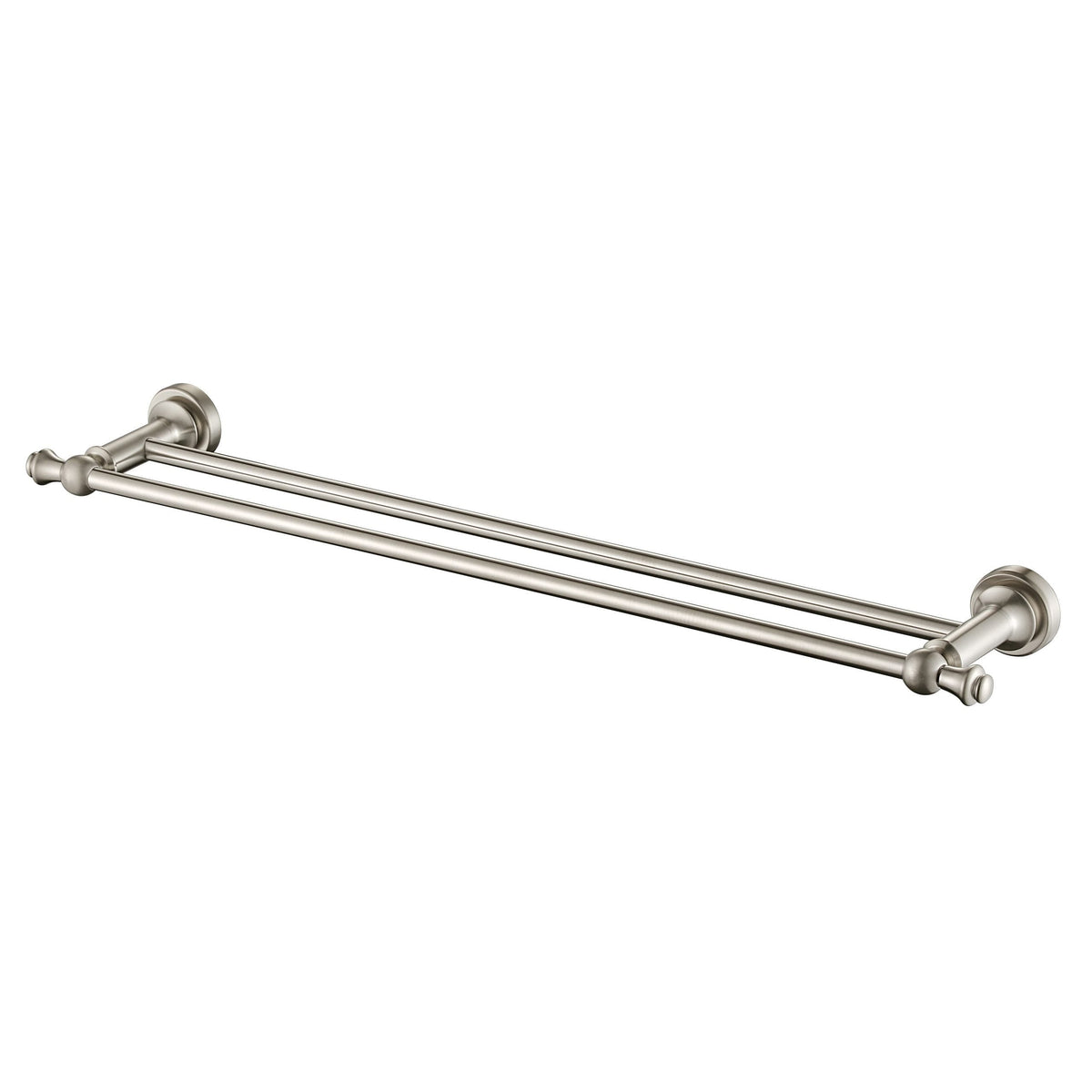 Medoc Double Towel Rail 600mm - Brushed Nickel (MED48BN)