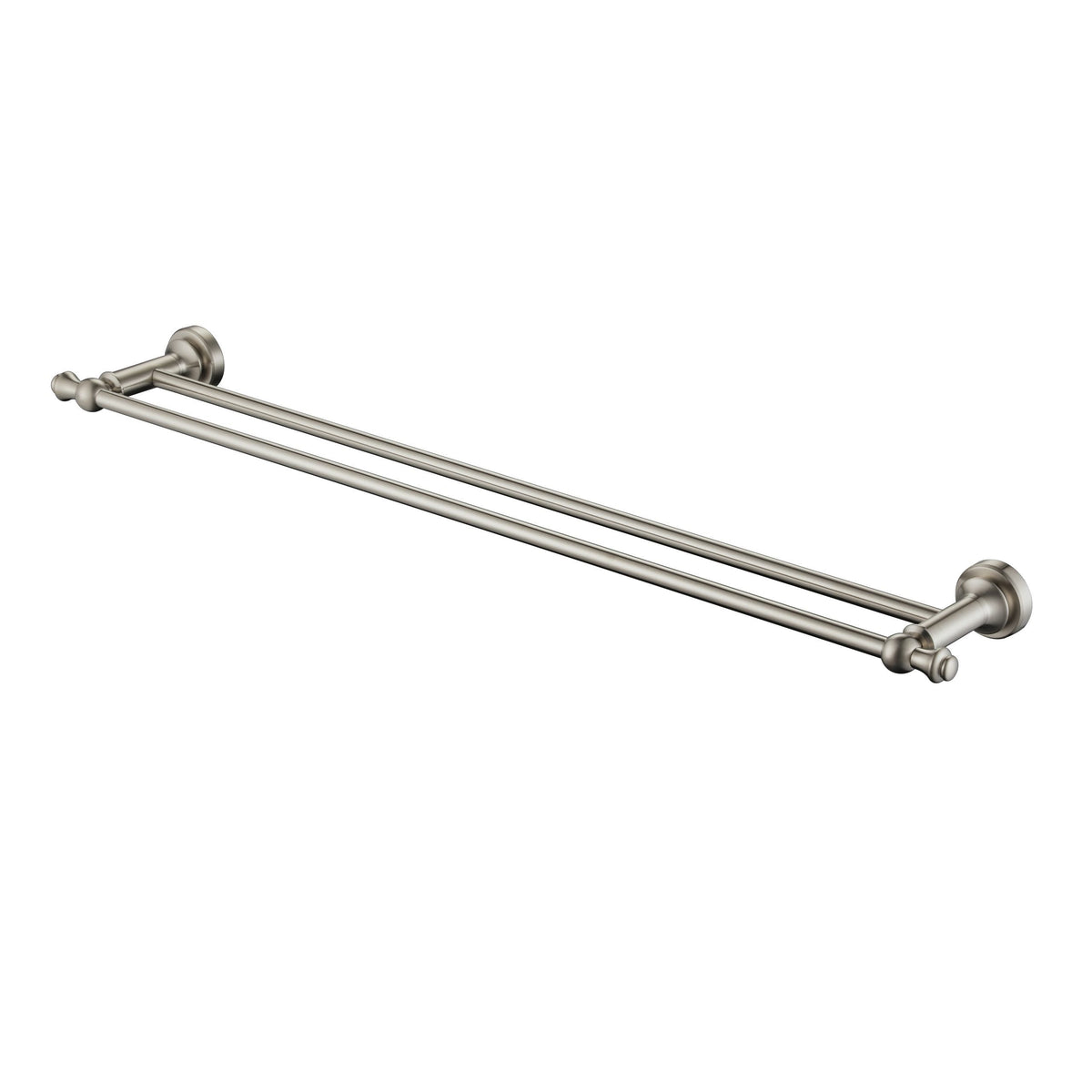 Medoc Double Towel Rail 750mm - Brushed Nickel (MED72BN)