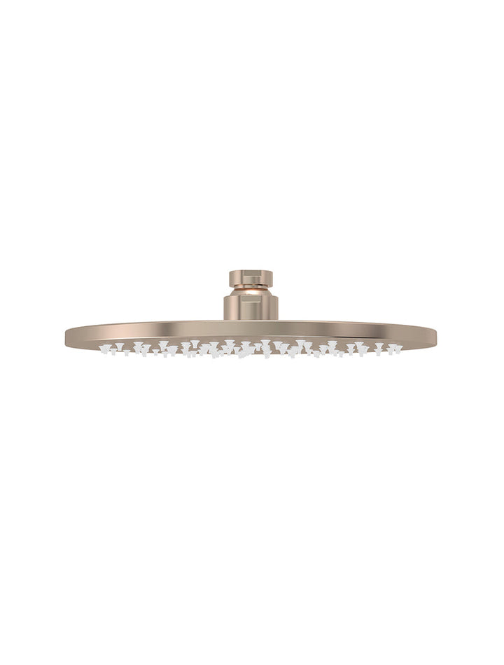 Round Shower Rose 200mm - Champagne