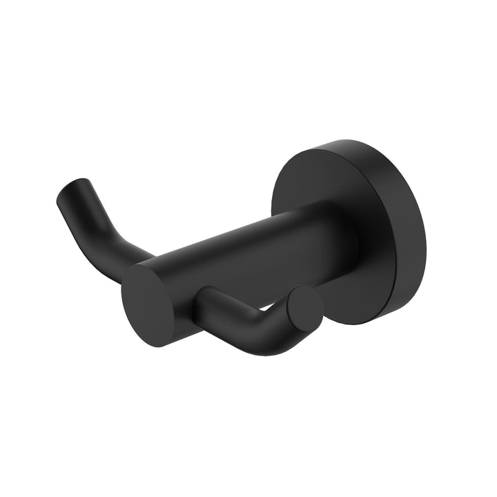 Mirage Double Robe Hook - Matte Black (MIR53-2BK)