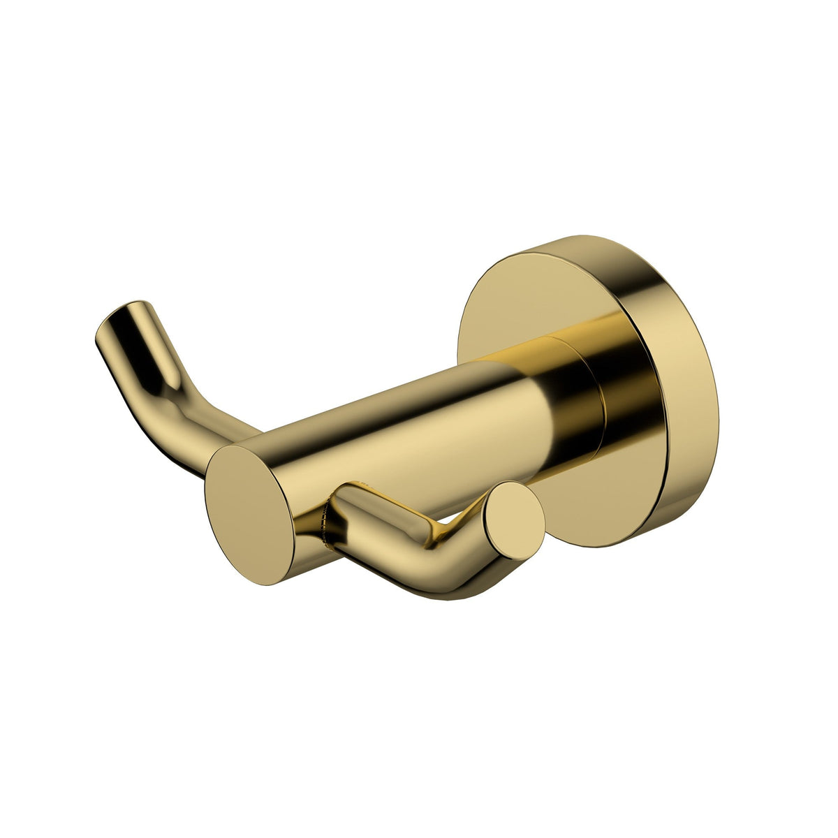 Mirage Double Robe Hook - Polished Brass (MIR53-2PB)