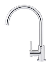 Load image into Gallery viewer, Round Gooseneck Kitchen Mixer Tap - Polished Chrome Meir
