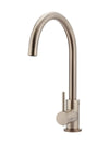 Round Gooseneck Kitchen Mixer Tap - Champagne Meir