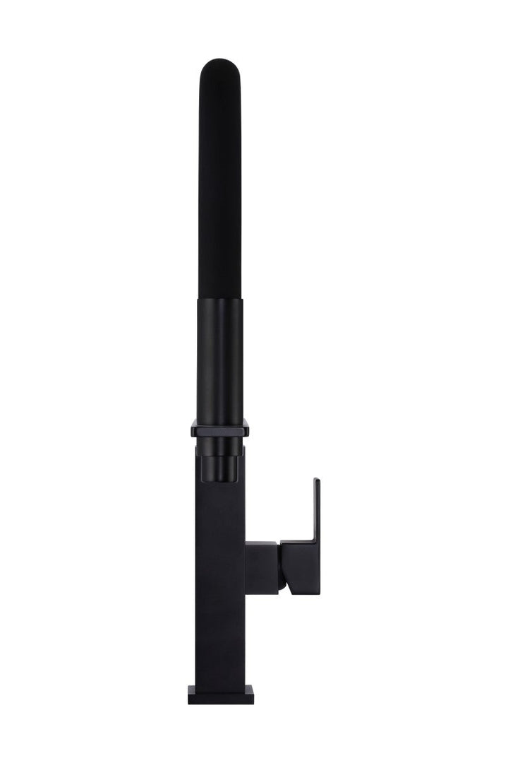 Square Flexible Kitchen Mixer Tap - Matte Black