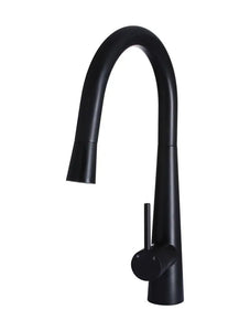 Round Pull Out Kitchen Mixer Tap - Matte Black Meir