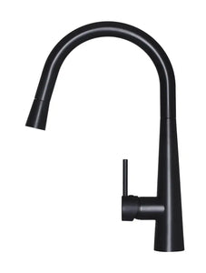 Round Pull Out Kitchen Mixer Tap - Matte Black Meir