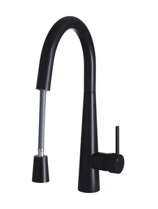 Round Pull Out Kitchen Mixer Tap - Matte Black Meir