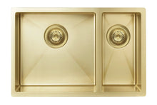 Load image into Gallery viewer, Lavello Kitchen Sink - One and Half Bowl 670 x 440 - PVD Brushed Bronze Gold Meir
