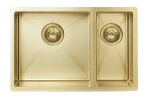 Lavello Kitchen Sink - One and Half Bowl 670 x 440 - PVD Brushed Bronze Gold Meir