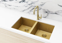 Load image into Gallery viewer, Lavello Kitchen Sink - Double Bowl 760 x 440 - Brushed Bronze Gold Meir
