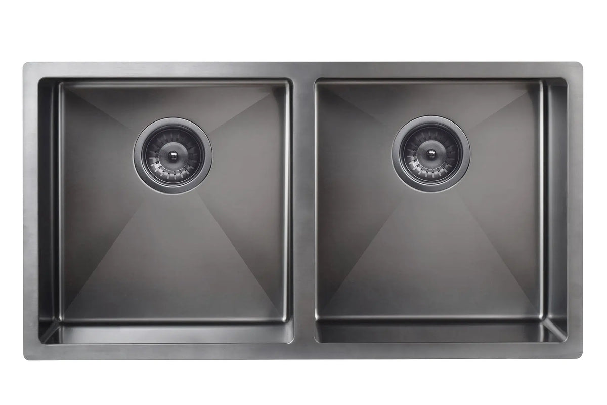 Lavello Kitchen Sink - Double Bowl 860 x 440 -  PVD Gunmetal Black Meir