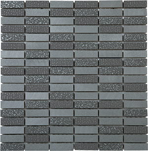 Metaluxe Nickel Metal Mosaic tile face, 300 x 300 mm