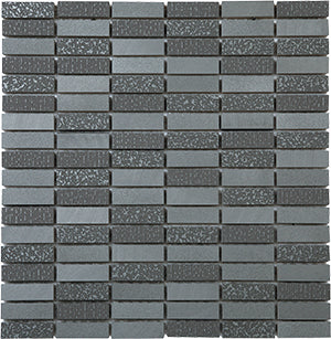 Metaluxe Nickel Metal Mosaic tile face, 300 x 300 mm