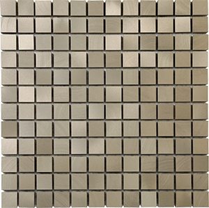 Metaluxe Platinum Metal Mosaic tile face, 300 x 300 mm