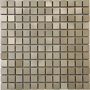 Metaluxe Platinum Metal Mosaic tile face, 300 x 300 mm