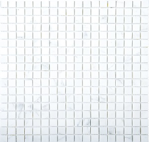 Classic Calacatta Marble Mosaic tile face, 298 x 298 mm