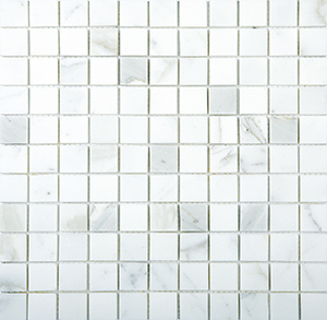 Classic Carrara Marble Mosaic tile face, 300 x 300 mm