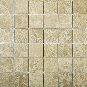 Classic Emperador Light Marble Mosaic tile face, 300 x 300 mm