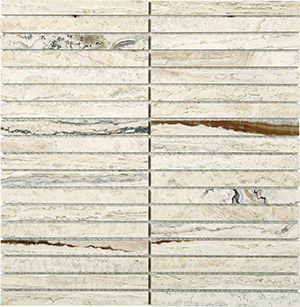 Classic Pyramid Gold Marble Mosaic tile face, 300 x 300 mm