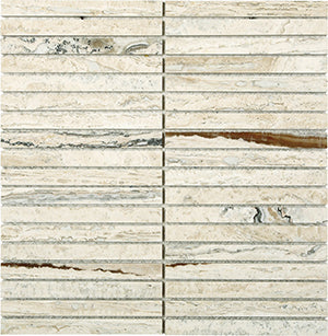 Classic Pyramid Gold Marble Mosaic tile face, 300 x 300 mm