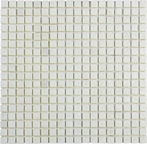 Classic Thassos Marble Mosaic tile face, 298 x 298 mm