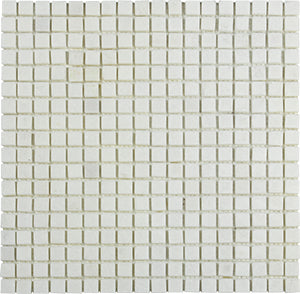 Classic Thassos Marble Mosaic tile face, 298 x 298 mm