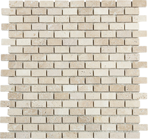 Classic Travertine Classico Travertine Mosaic tile face, 306 x 306 mm