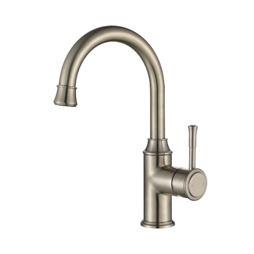 Montpellier Gooseneck High Rise Basin Mixer - Warm Brushed Nickel