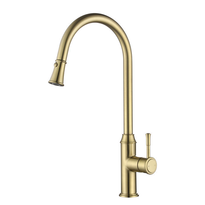 Montpellier Pull-Out Kitchen Mixer - Brushed Bronze