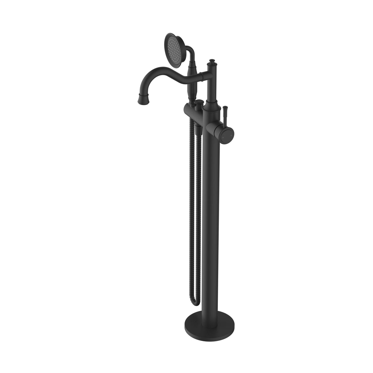 Montpellier Freestanding Bath Mixer with Hand Shower - Matte Black (MON012BK)