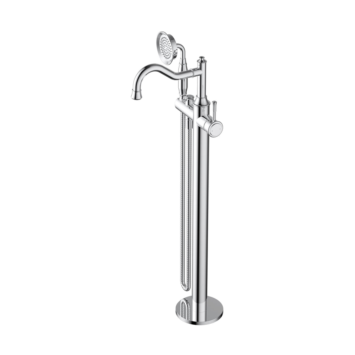 Montpellier Freestanding Bath Mixer with Hand Shower - Chrome (MON012)