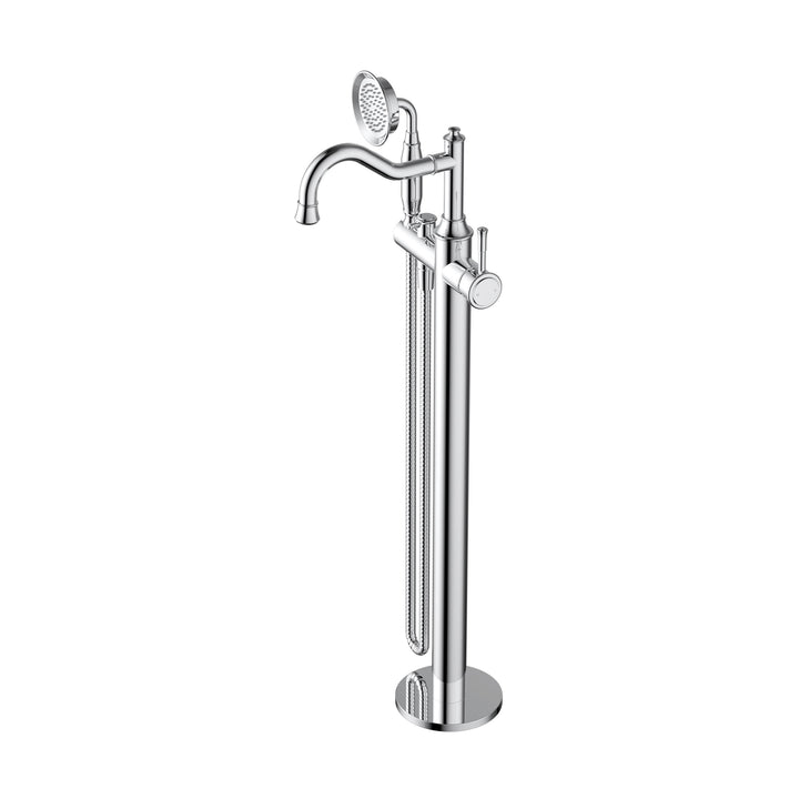 Montpellier Freestanding Bath Mixer with Hand Shower - Chrome (MON012)