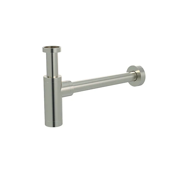 Round bottle trap for 32mm basin waste - PVD Brushed Nickel