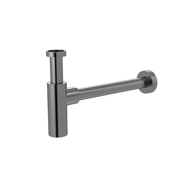 Round bottle trap for 32mm basin waste - Shadow Gunmetal