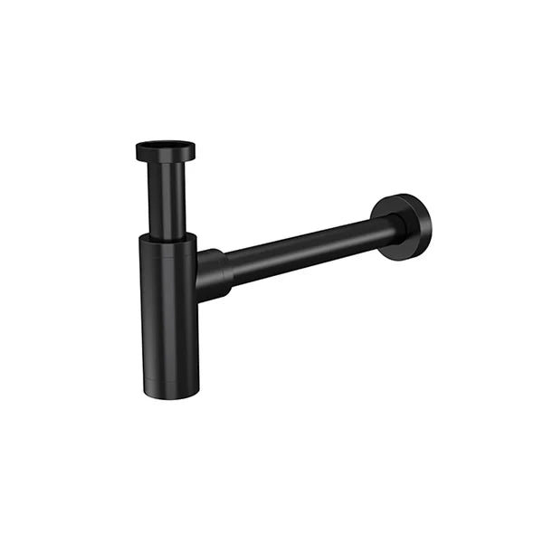 Round bottle trap for 32mm basin waste - Matte Black