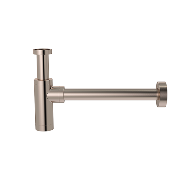 Round bottle trap for 32mm basin waste - Champagne