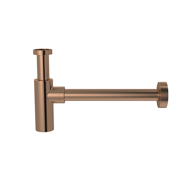 Round bottle trap for 32mm basin waste - Lustre Bronze