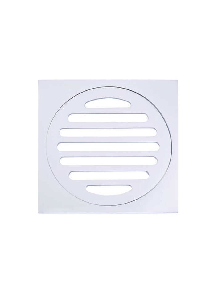 Square Floor Grate Shower Drain 100mm outlet - Chrome