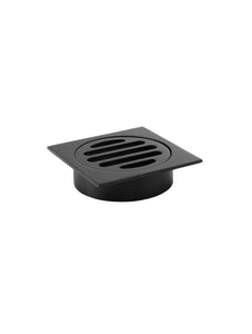 Square Floor Grate Shower Drain 80mm outlet - Matte Black Meir