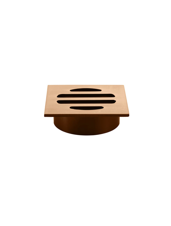 Square Floor Grate Shower Drain 50mm outlet - Lustre Bronze