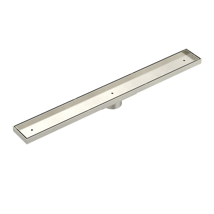 Shower Channel Waste With Tile Insert 900mm - Brushed Nickel