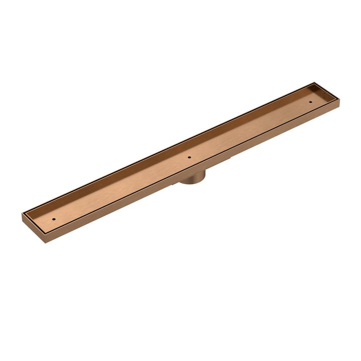 Shower Channel Waste With Tile Insert 900mm - Lustre Bronze
