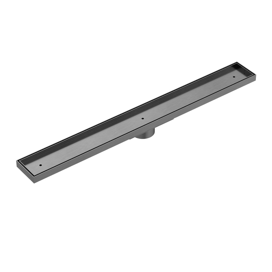 Shower Channel Waste With Tile Insert 900mm - Shadow Gunmetal