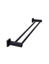 Load image into Gallery viewer, Meir Square Double Towel Rail 60cm - Matte Black
