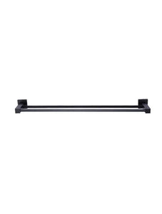 Square Double Towel Rail 600mm - Matte Black Meir